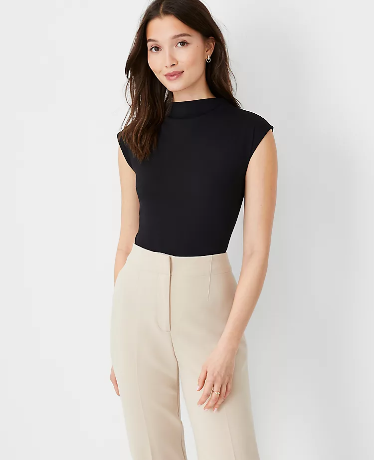 Refined Stretch Mock Neck Top 3 Refined Stretch Mock Neck Top