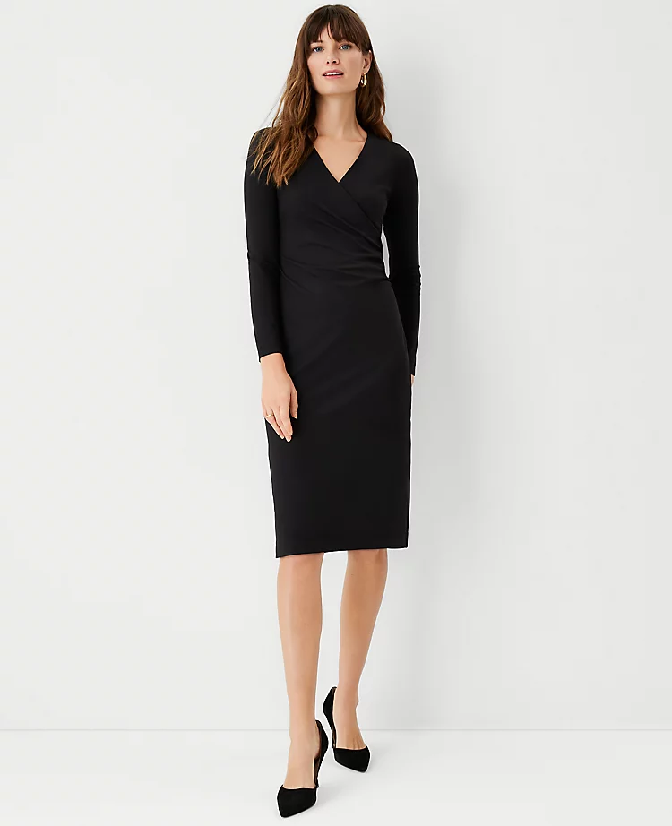 Refined Stretch Wrap Sheath Dress 3 Refined Stretch Wrap Sheath Dress