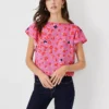 Floral Boatneck Top -Anntaylor Shop 607641 8581