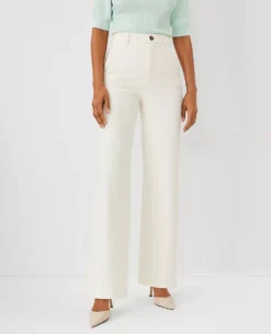 Petite Sculpting Pocket High Rise Trouser Jeans In Ivory