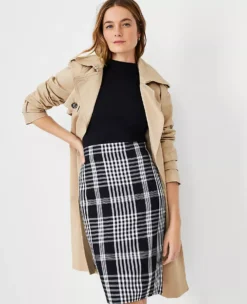 Plaid Pencil Skirt 7 Plaid Pencil Skirt -Anntaylor Shop 607720 2222 ALT2