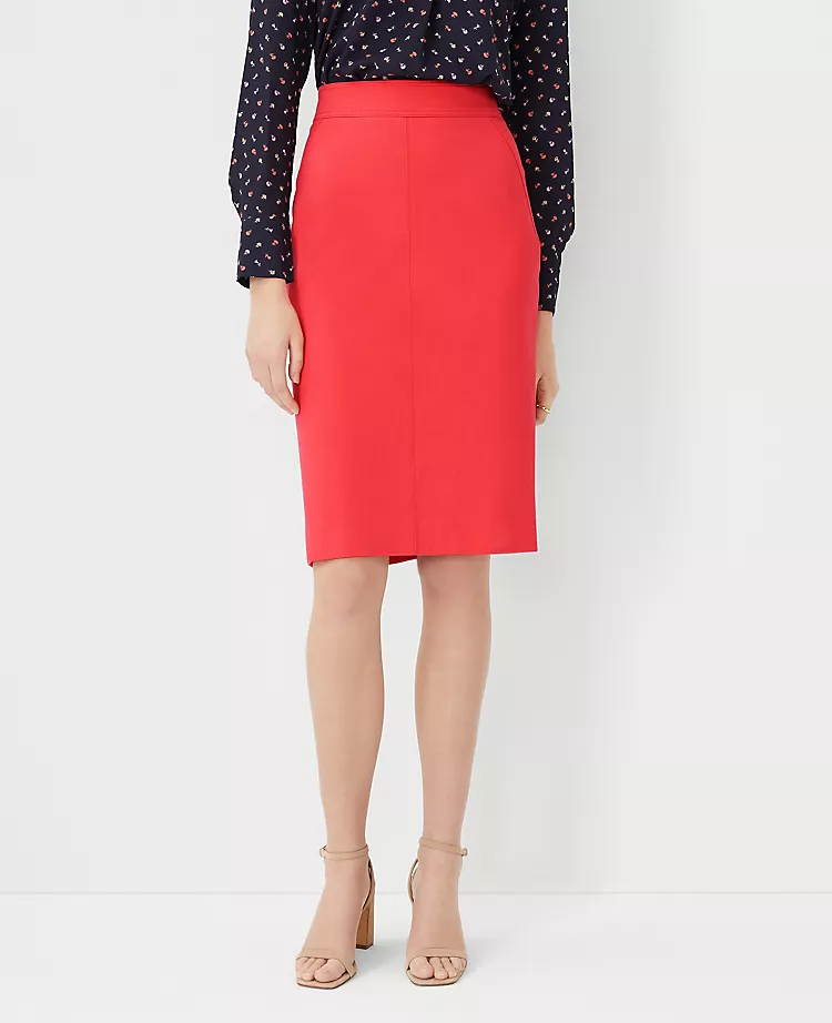 Twill Seamed Pencil Skirt 3 Twill Seamed Pencil Skirt