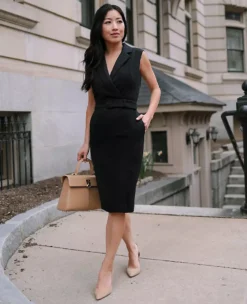 Belted Lapel Flare Dress 9 Belted Lapel Flare Dress -Anntaylor Shop 608067 2222 MKTG1