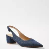 Denim Block Heel Slingback Pumps -Anntaylor Shop 608105 1082