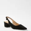 Suede Block Heel Slingback Pumps 2 Suede Block Heel Slingback Pumps -Anntaylor Shop 608106 2222