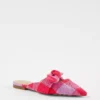 Plaid Bow Mule Flats -Anntaylor Shop 608119 5633