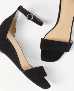 Suede Wedge Sandals -Anntaylor Shop 608122 2222 ALT1