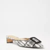 Plaid Buckle Mule Pumps -Anntaylor Shop 608126 9056
