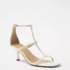 Three Strap Leather Sandals -Anntaylor Shop 608145 9000