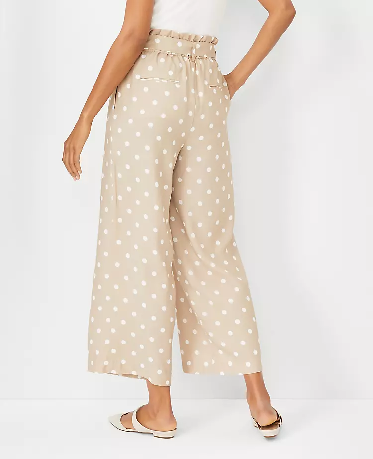 The Belted Easy Wide Leg Crop Pant In Polka Dot 4 The Belted Easy Wide Leg Crop Pant In Polka Dot - Image 2