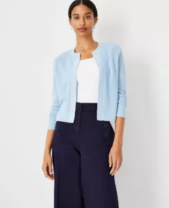 Shimmer Cropped Cardigan -Anntaylor Shop 608238 0649 ALT2