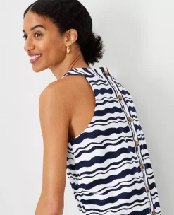 Wave Button Back Halter Top -Anntaylor Shop 608451 8818 ALT2