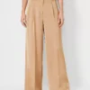 The Pleated Wide Leg Pant In Satin -Anntaylor Shop 608617 5824