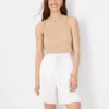 The Belted Short In Linen Blend -Anntaylor Shop 608631 9000
