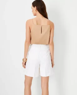 The Belted Short In Linen Blend -Anntaylor Shop 608631 9000 ALT1