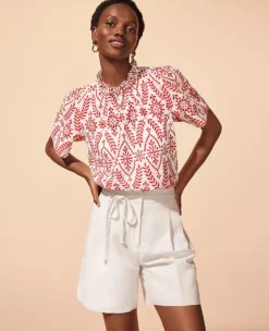 The Belted Short In Linen Blend -Anntaylor Shop 608631 9000 MKTG1