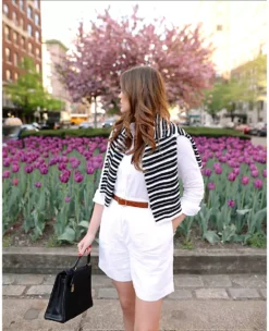 The Belted Short In Linen Blend -Anntaylor Shop 608631 9000 MKTG2