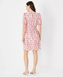 Eyelet Belted Shift Dress -Anntaylor Shop 608740 9000 ALT1