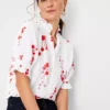 Floral Ruffle Button Top -Anntaylor Shop 608771 9000