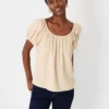 Gathered Scoop Neck Top -Anntaylor Shop 608783 7879