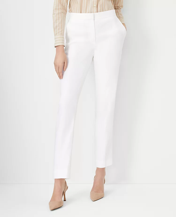 The Eva Ankle Pant In Herringbone Linen Blend 3 The Eva Ankle Pant In Herringbone Linen Blend