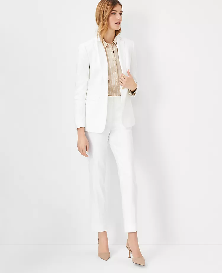The Eva Ankle Pant In Herringbone Linen Blend 5 The Eva Ankle Pant In Herringbone Linen Blend - Image 3