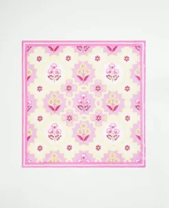 Tile Print Silk Little Scarf