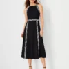 Embroidered Midi Halter Dress -Anntaylor Shop 608985 2222