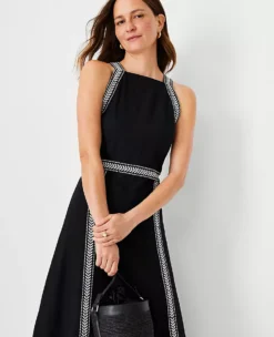 Embroidered Midi Halter Dress 7 Embroidered Midi Halter Dress -Anntaylor Shop 608985 2222 ALT2