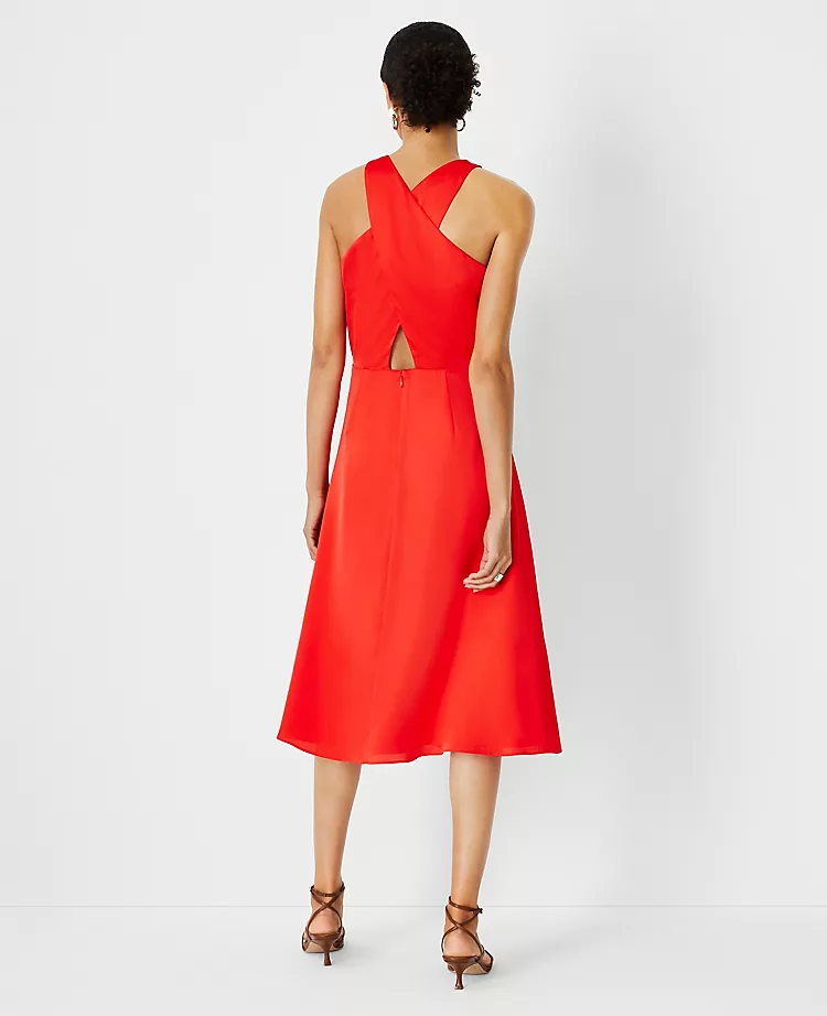 Cutout Back Flare Halter Dress 4 Cutout Back Flare Halter Dress - Image 2