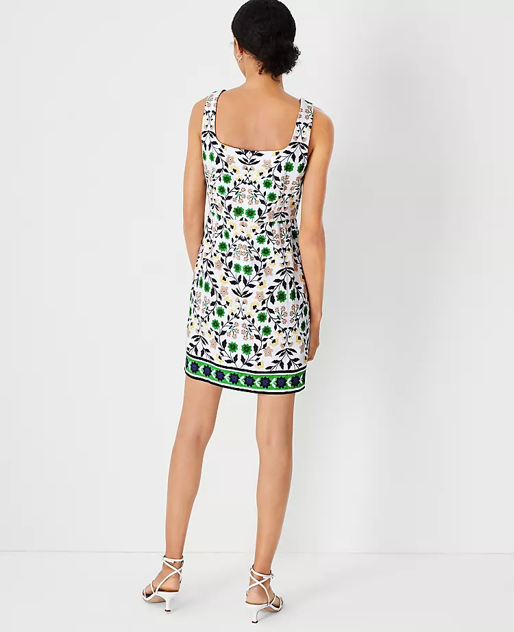 Border Floral Sheath Dress 4 Border Floral Sheath Dress - Image 2