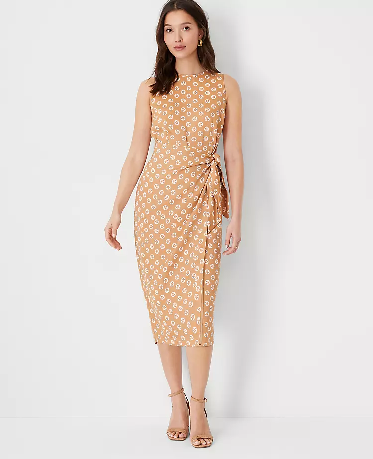 Floral Tie Waist Sheath Dress 3 Floral Tie Waist Sheath Dress