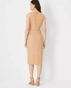 Floral Tie Waist Sheath Dress 6 Floral Tie Waist Sheath Dress -Anntaylor Shop 609089 5824 ALT1