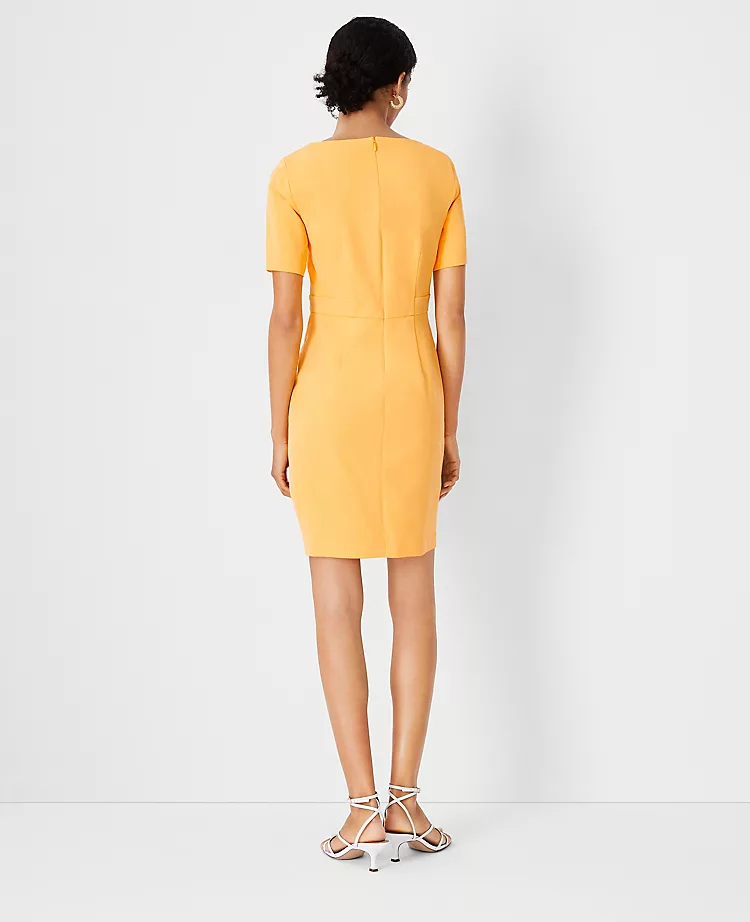 Scoop Neck Short Sleeve Sheath Dress 4 Scoop Neck Short Sleeve Sheath Dress - Image 2