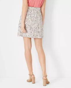 Multicolored Tweed A-Line Skirt -Anntaylor Shop 609360 0222 ALT1