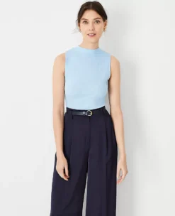 Sleeveless Mock Neck Top