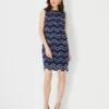 Wave Embroidered Scalloped Shift Dress 1 Wave Embroidered Scalloped Shift Dress -Anntaylor Shop 609613 1362