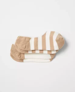 Striped No Show Sock Set