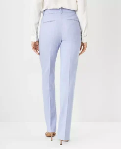 The Sophia Straight Pant In Cross Weave - Curvy Fit -Anntaylor Shop 609914 8106 ALT1