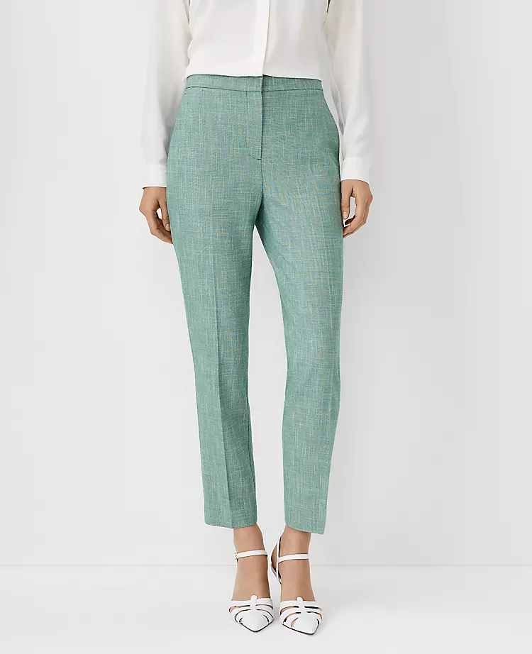 The Eva Ankle Pant In Cross Weave - Curvy Fit 3 The Eva Ankle Pant In Cross Weave - Curvy Fit