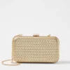 Metallic Perforated Leather Clutch -Anntaylor Shop 609996 3019