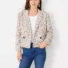 Multicolored Tweed Double Breasted Blazer -Anntaylor Shop 610267 0222