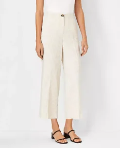 The Petite Seamed Straight Crop Pant In Stripe