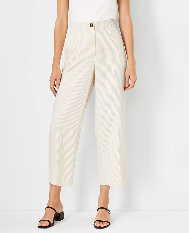 The Seamed Straight Crop Pant In Stripe - Curvy Fit 3 The Seamed Straight Crop Pant In Stripe - Curvy Fit
