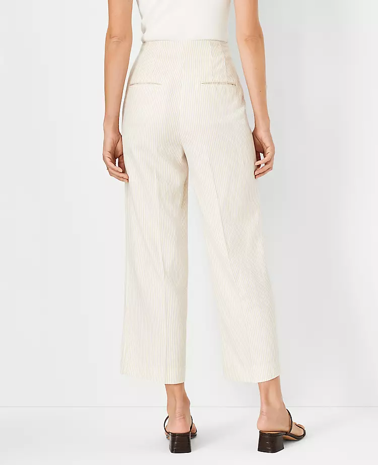 The Seamed Straight Crop Pant In Stripe - Curvy Fit 4 The Seamed Straight Crop Pant In Stripe - Curvy Fit - Image 2