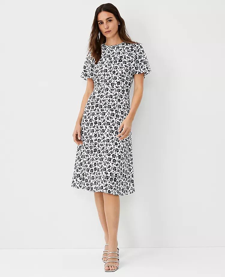 Floral Flutter Sleeve Midi Dress 3 Floral Flutter Sleeve Midi Dress