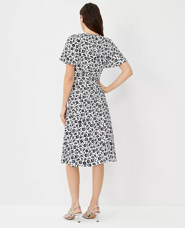 Floral Flutter Sleeve Midi Dress 4 Floral Flutter Sleeve Midi Dress - Image 2