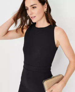 Button Back Halter Sheath Dress -Anntaylor Shop 610486 2222 ALT2