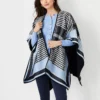 Plaid Open Poncho -Anntaylor Shop 610498 2222