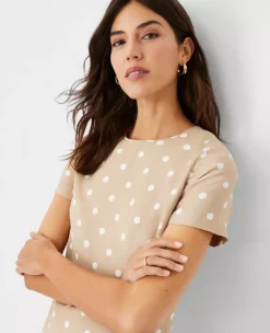 Polka Dot Tee Shift Dress -Anntaylor Shop 610671 8187 ALT2